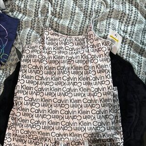 Calvin Klein Kids' Black and White Logo Camisole